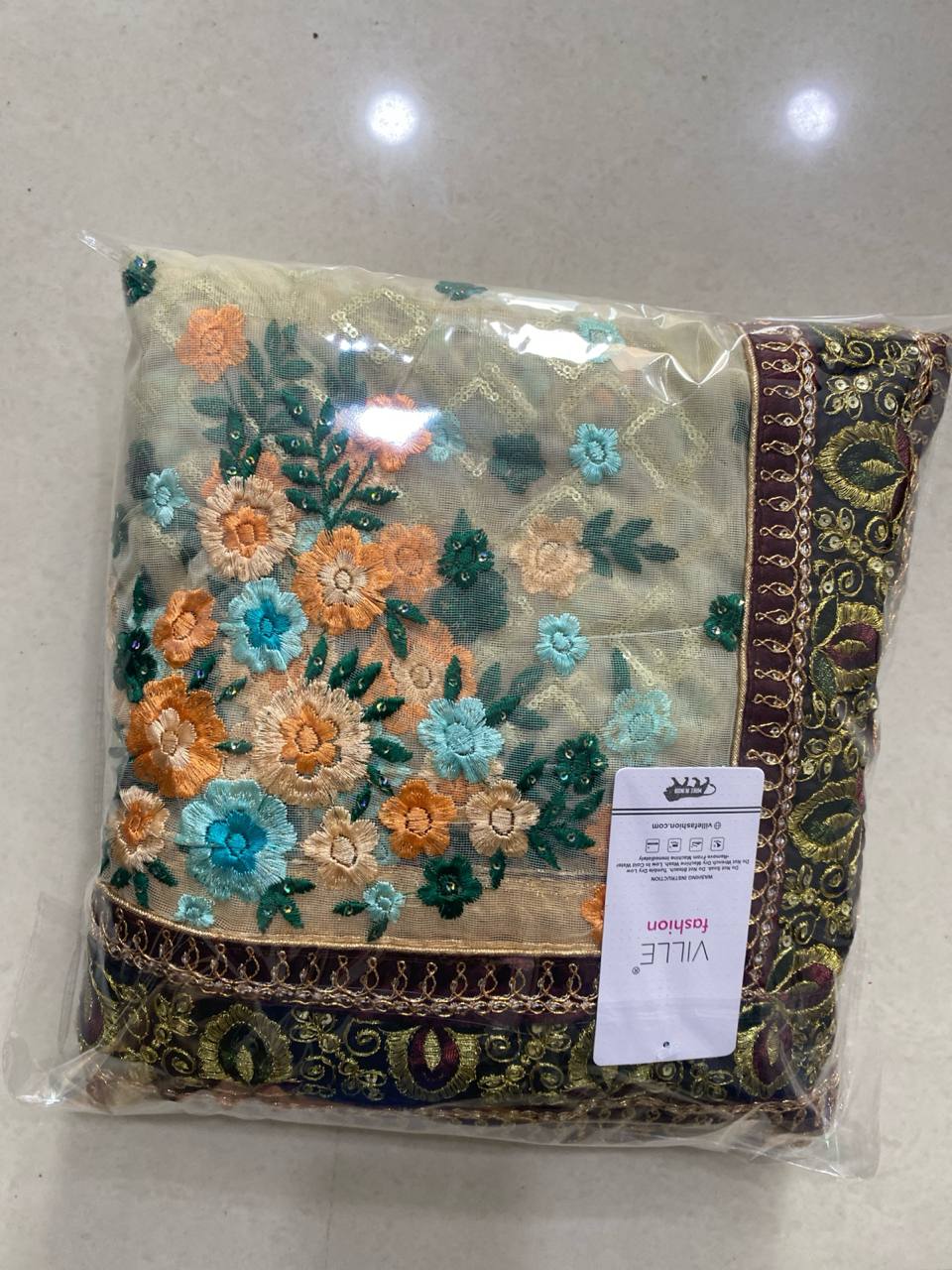 Latest Net Embroidery Saree with blouse