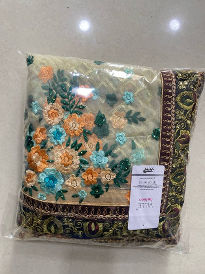 Latest Net Embroidery Saree with blouse
