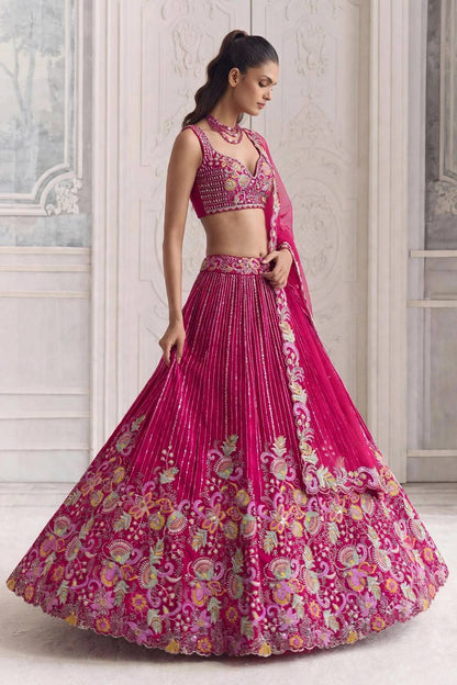 Premium Barfi Silk Coding Sequins Embroidery Lehenga Choli Set