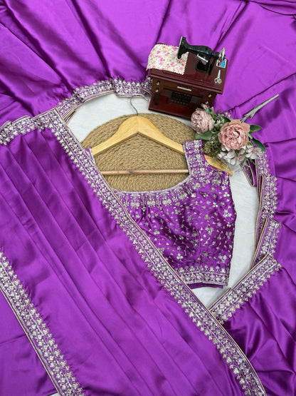Satin Silk Saree Blouse