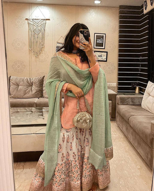 Top Sharara Dupatta Set For Party Wear