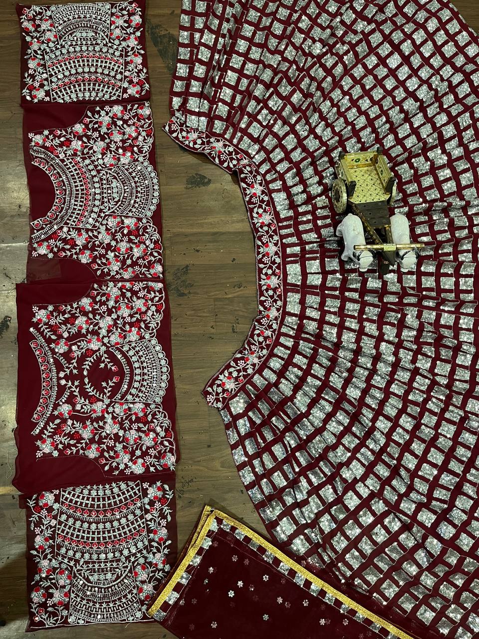 Awesome Georgette Sequence Embroidered Work Lehenga Choli