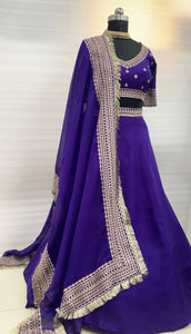 Blue Party Wear Lehenga For Women Latest