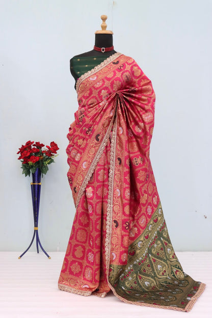 Wedding Wear Banarasi Silk Saree Blouse
