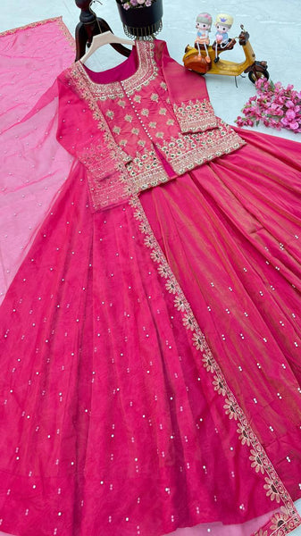 Latest Simmer Silk Moti Sequence Work Lehenga Choli