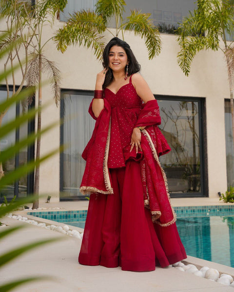 Latest Tabby Organza Ready Made Salwar Suit