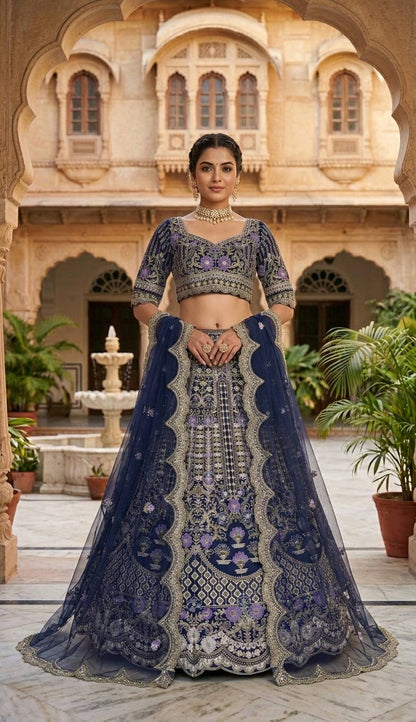 Exquisite Mono Satin Silk Lehenga Choli with Coding and Sequins Work