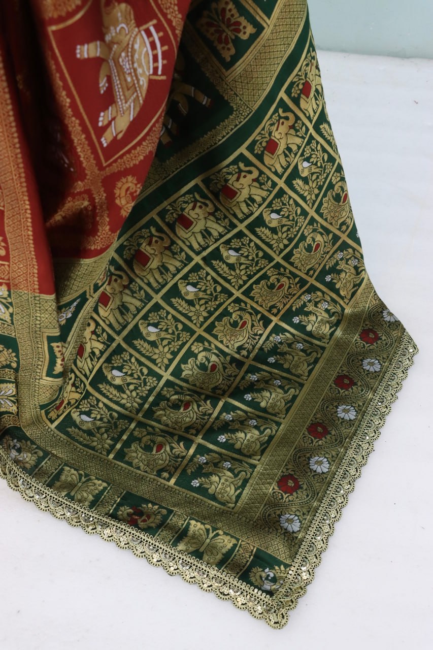 Latest Banarasi Silk Saree Blouse