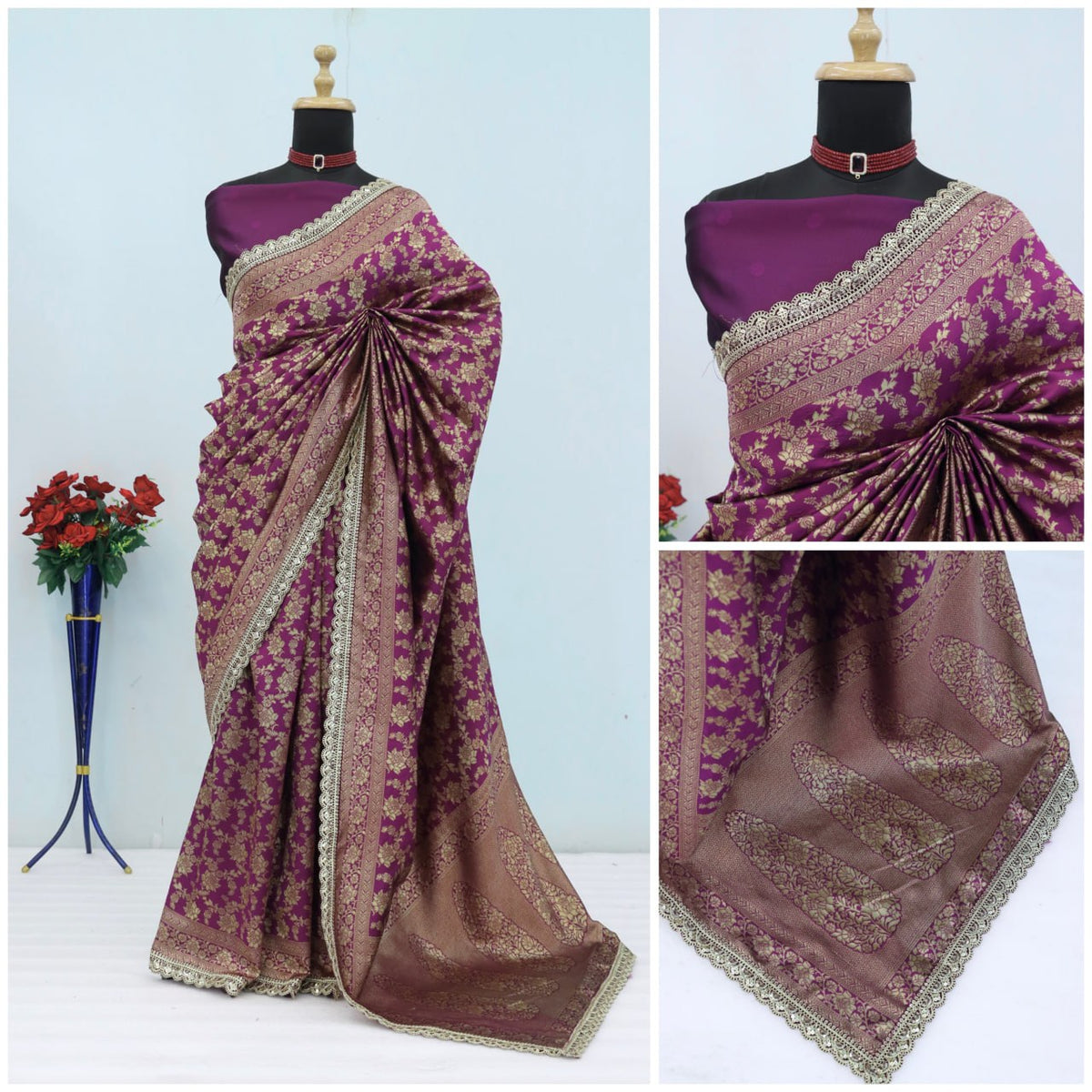 Kanjeevaram Silk Saree With Blouse Piece