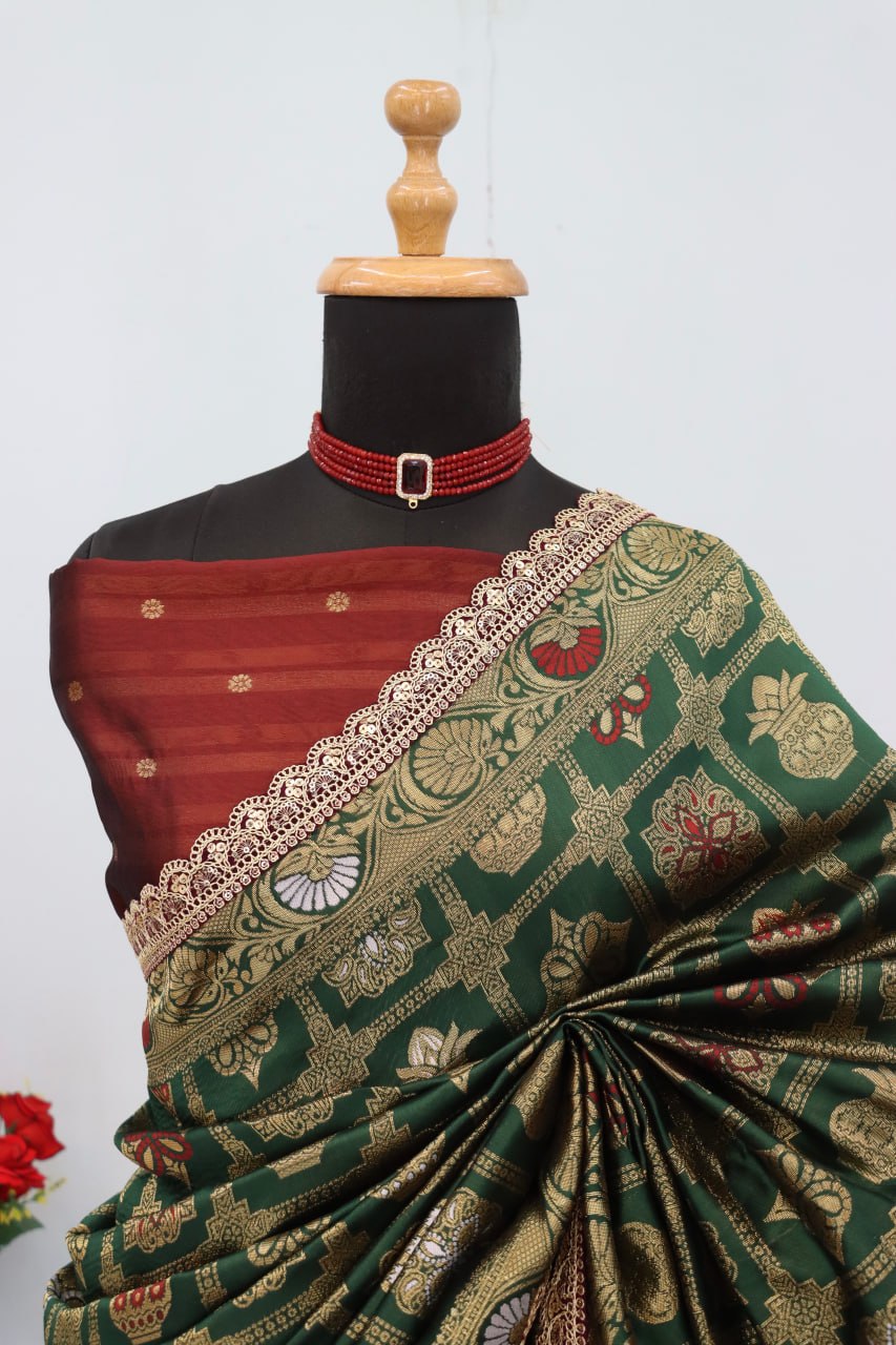 Wedding Wear Banarasi Silk Saree Blouse