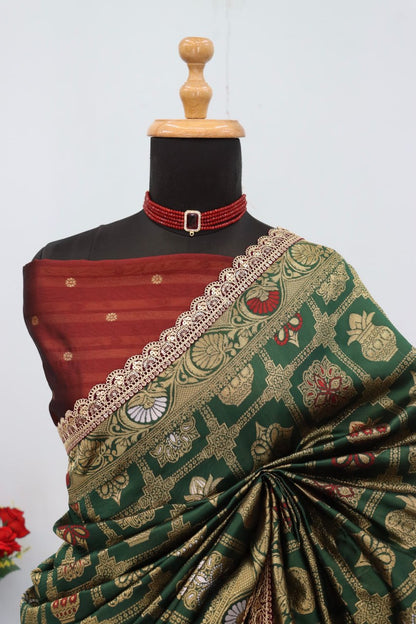Wedding Wear Banarasi Silk Saree Blouse