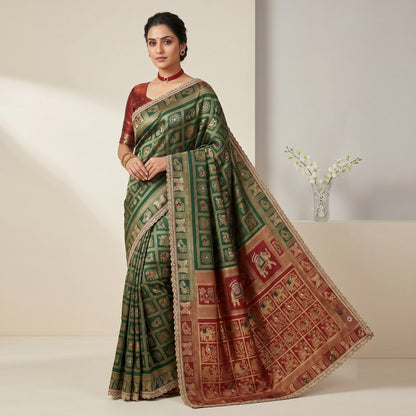 Latest Banarasi Silk Saree Blouse