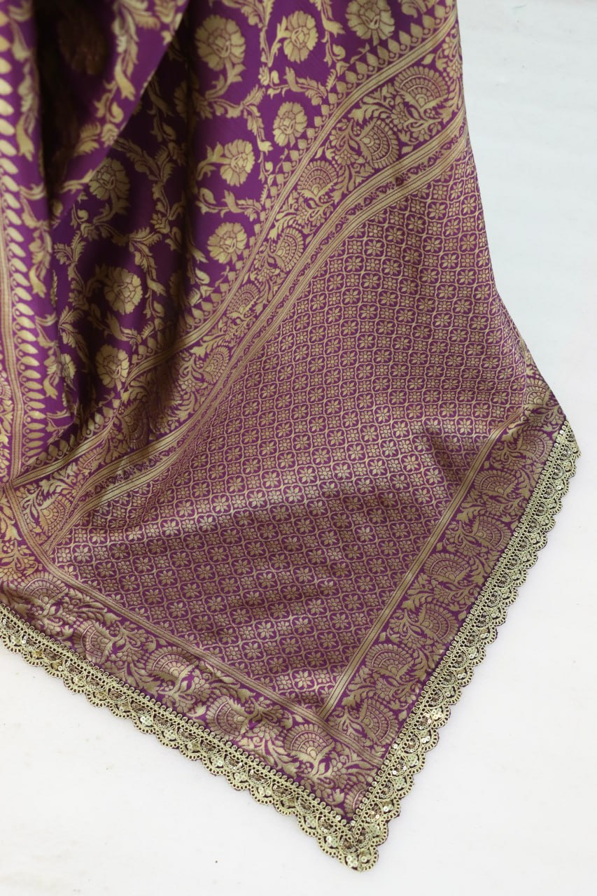 Latest Banarasi Silk Saree with Matching Silk Blouse Piece