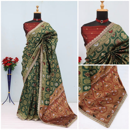 Wedding Wear Banarasi Silk Saree Blouse