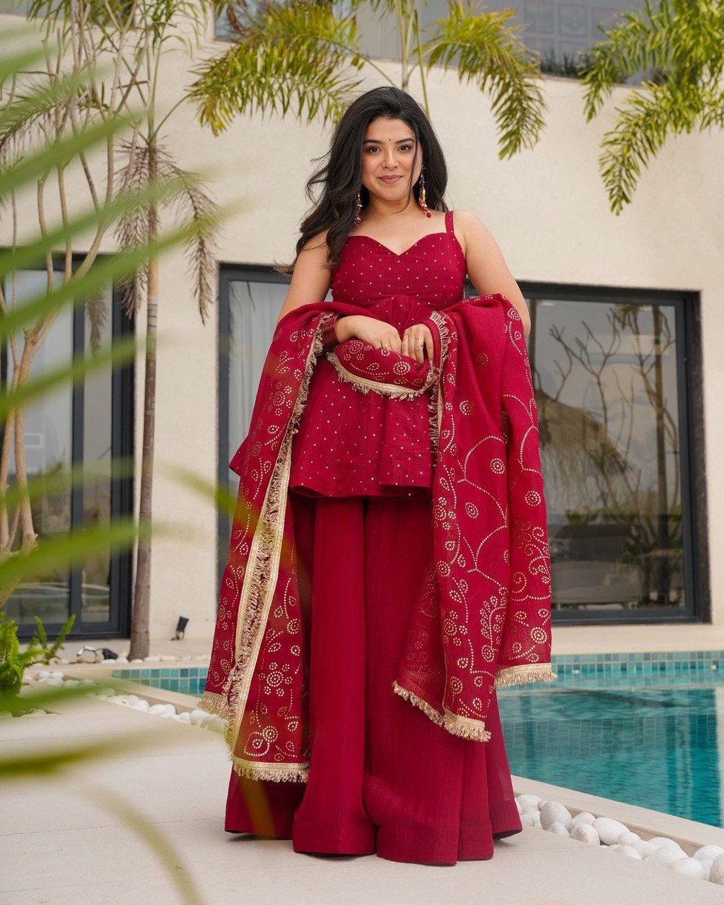 Latest Tabby Organza Ready Made Salwar Suit