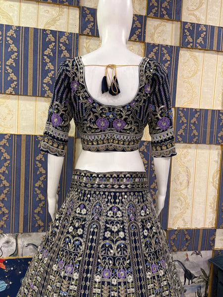 Exquisite Mono Satin Silk Lehenga Choli with Coding and Sequins Work