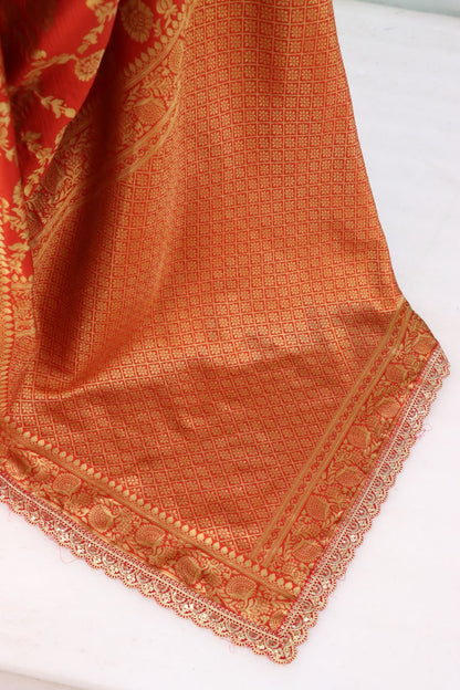 Banarasi Silk Saree Matching Silk Blouse Piece
