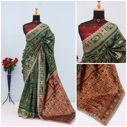 Latest Banarasi Silk Saree Blouse