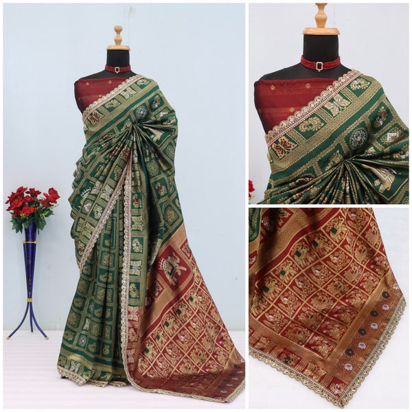 Latest Banarasi Silk Saree Blouse