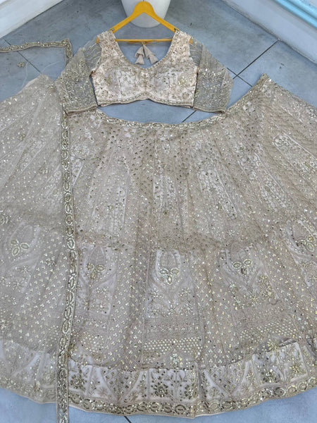 Butterfly Net Sequins Codding Embroidery Lehenga Choli