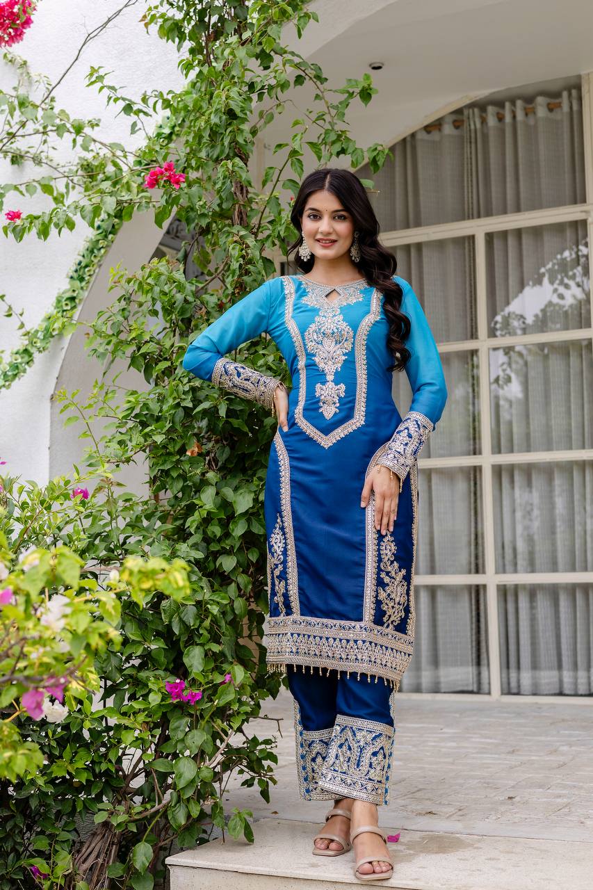 Party Wear Georgette Sequence Salwar Suit