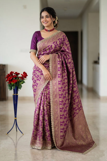 Kanjeevaram Silk Saree With Blouse Piece