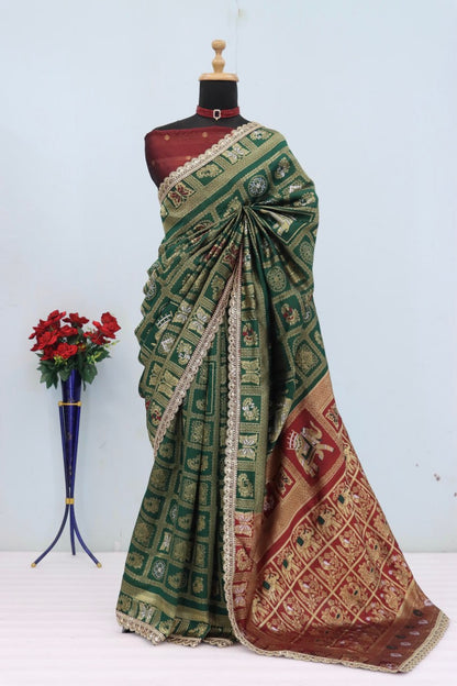Latest Banarasi Silk Saree Blouse