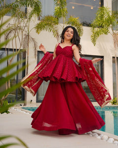 Latest Tabby Organza Ready Made Salwar Suit
