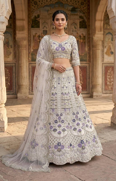 Exquisite Mono Satin Silk Lehenga Choli with Coding and Sequins Work
