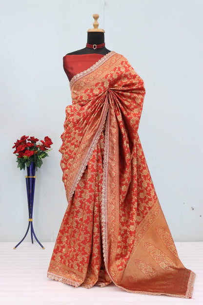 Kanjeevaram Silk Saree With Blouse Piece