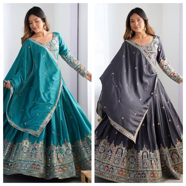 Wedding Wear Crape Silk Sequence Lehenga Choli