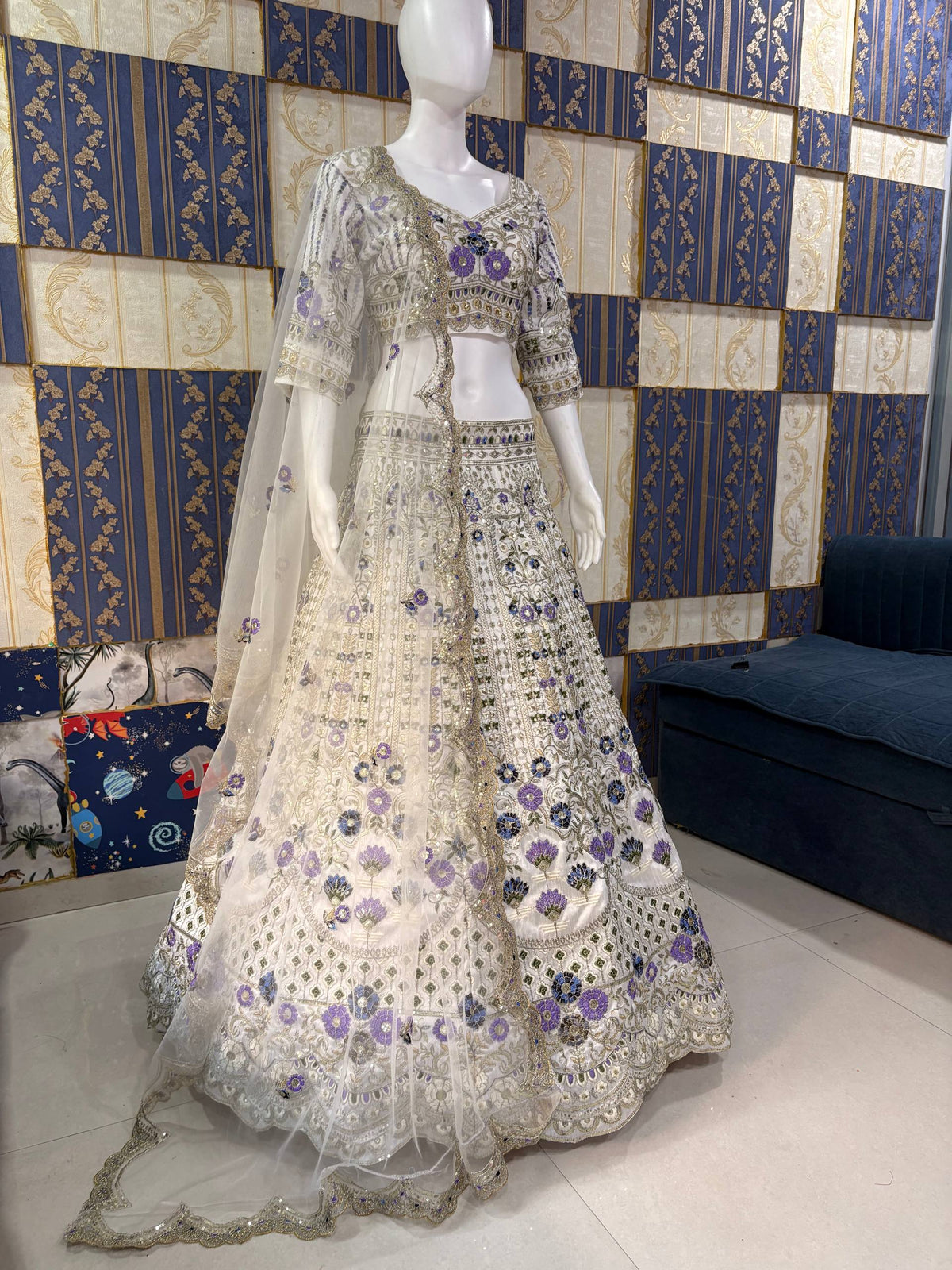 Exquisite Mono Satin Silk Lehenga Choli with Coding and Sequins Work