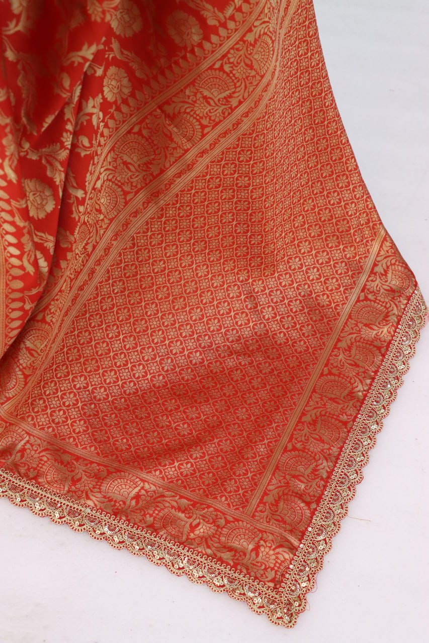 Latest Banarasi Silk Saree with Matching Silk Blouse Piece