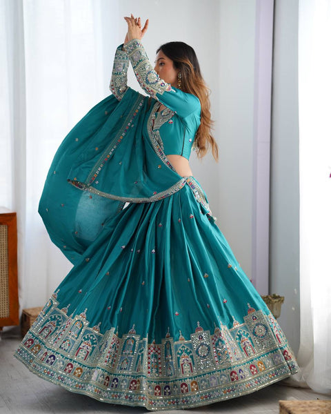 Wedding Wear Crape Silk Sequence Lehenga Choli