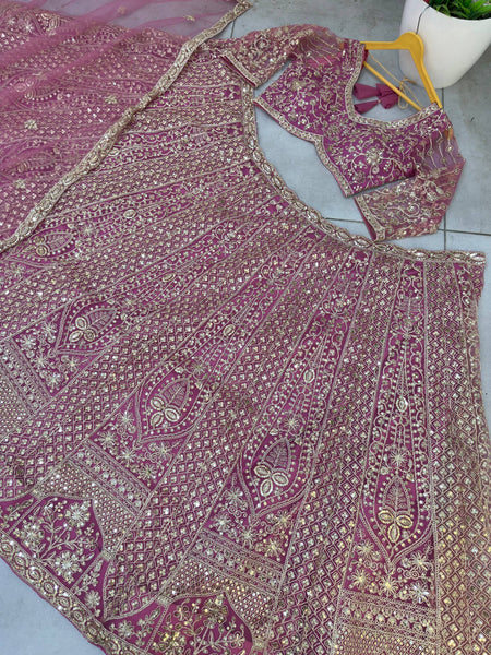 Butterfly Net Sequins Codding Embroidery Lehenga Choli