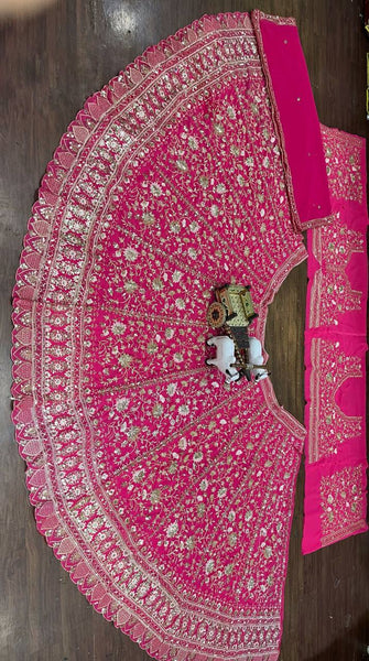 Pink Georgette Lehenga Choli For Women