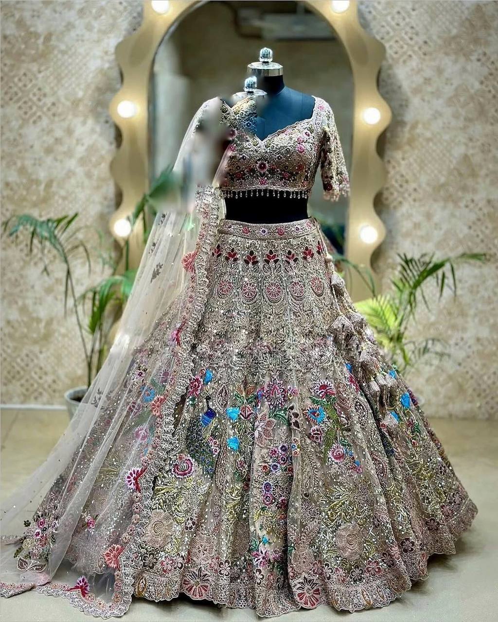 Wedding Wear Organza silk Lehenga Choli