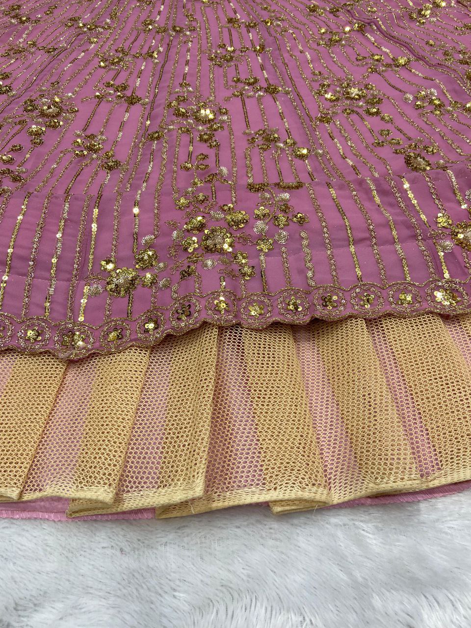 Latest Georgette Embroidery Thread Lehenga Choli