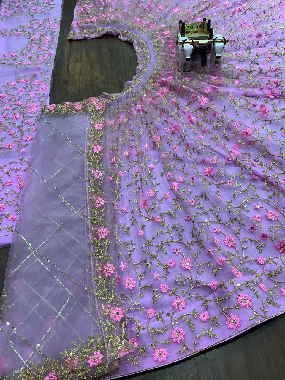 Pink Color Designer Net Lehenga choli For Women