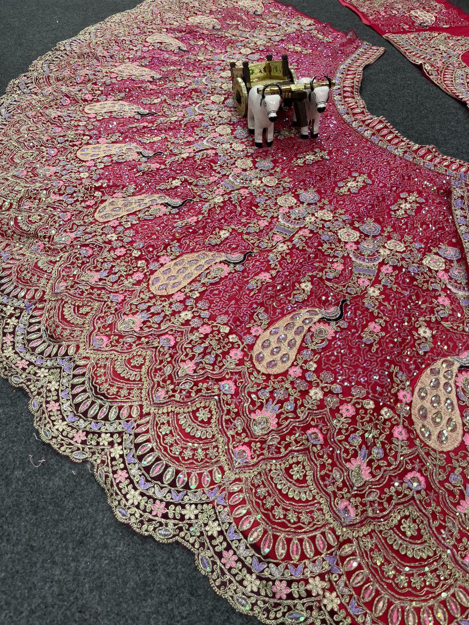 Rani Net Party Wear Lehenga For Women