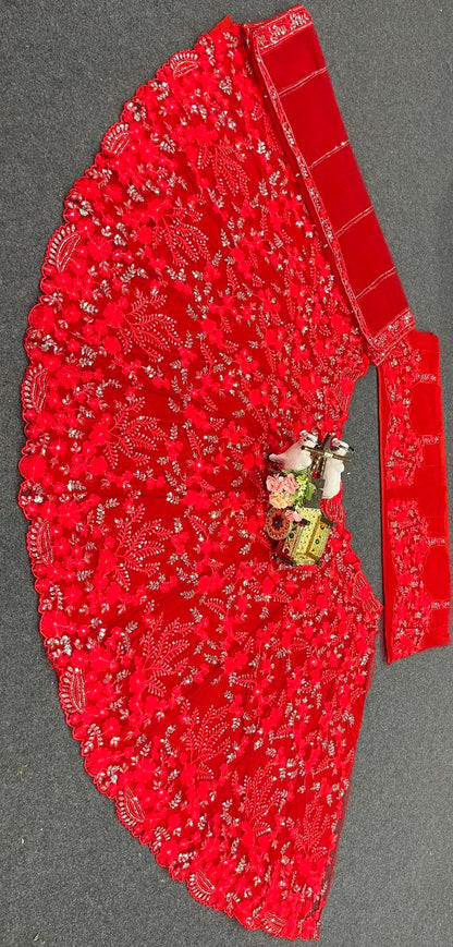 Ville Fashion Red Lehenga