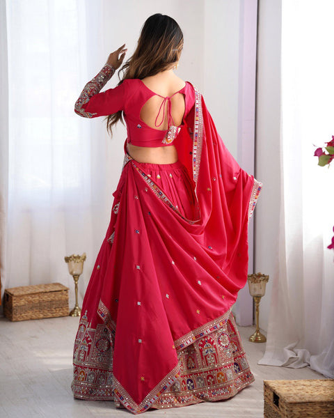 Wedding Wear Crape Silk Sequence Lehenga Choli
