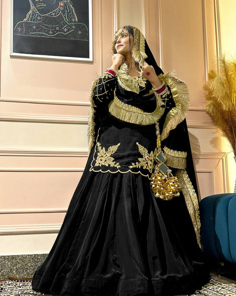 Latest Crape Silk Sequence Work Lehenga Choli