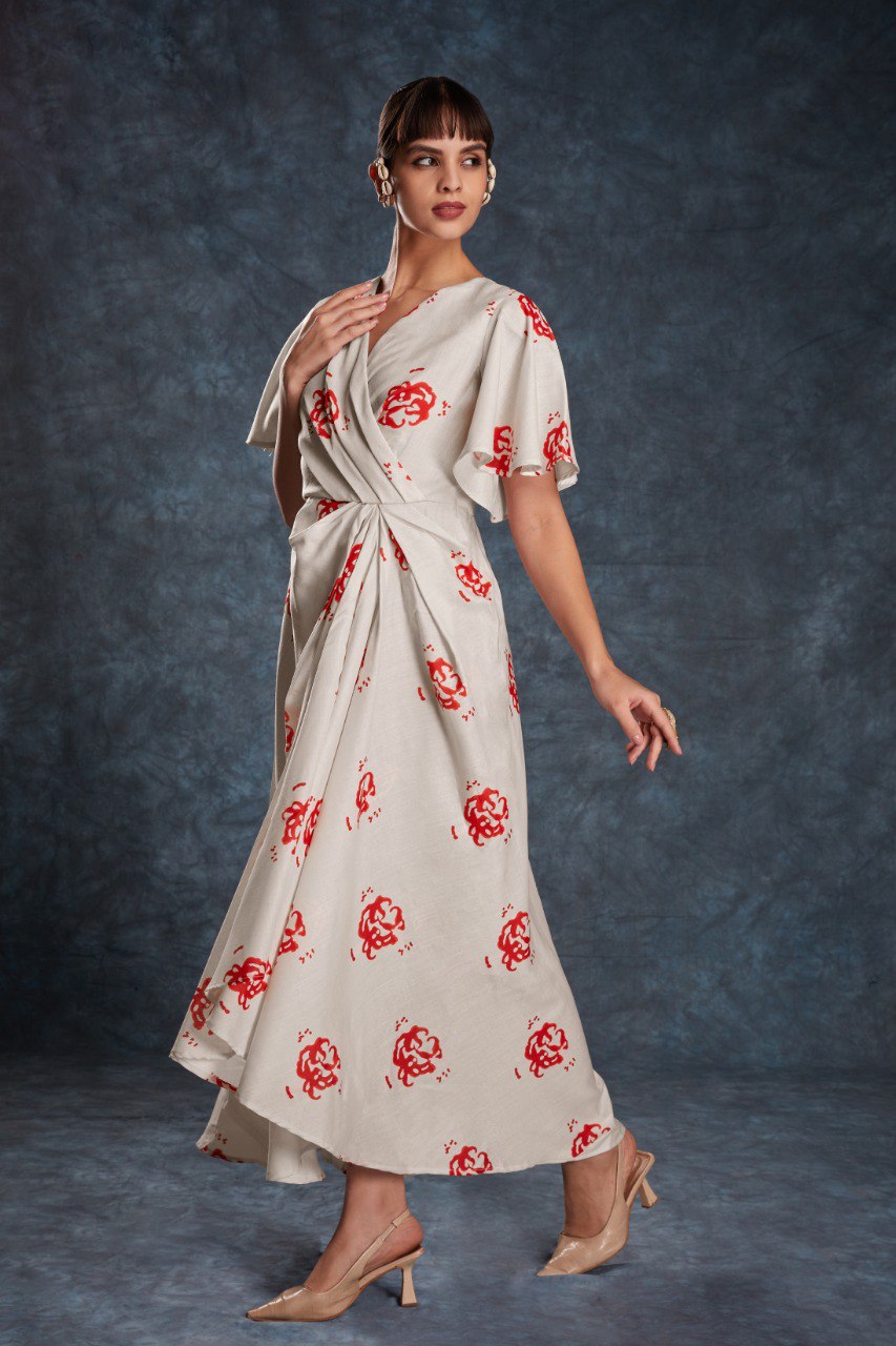 Off White Color Linen Printed Co-Ord Set