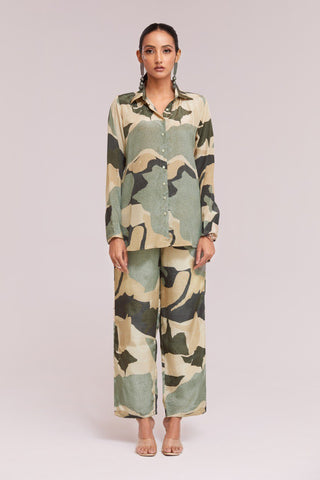 Multi Color Crape Printed Co-Ord Set