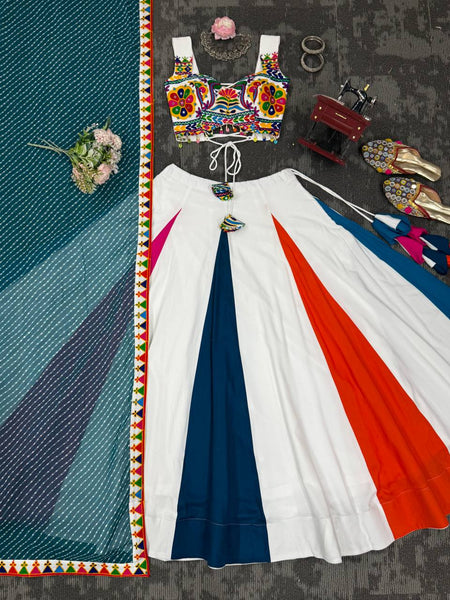 Rayon Mirror Kodi Work Lehenga Choli