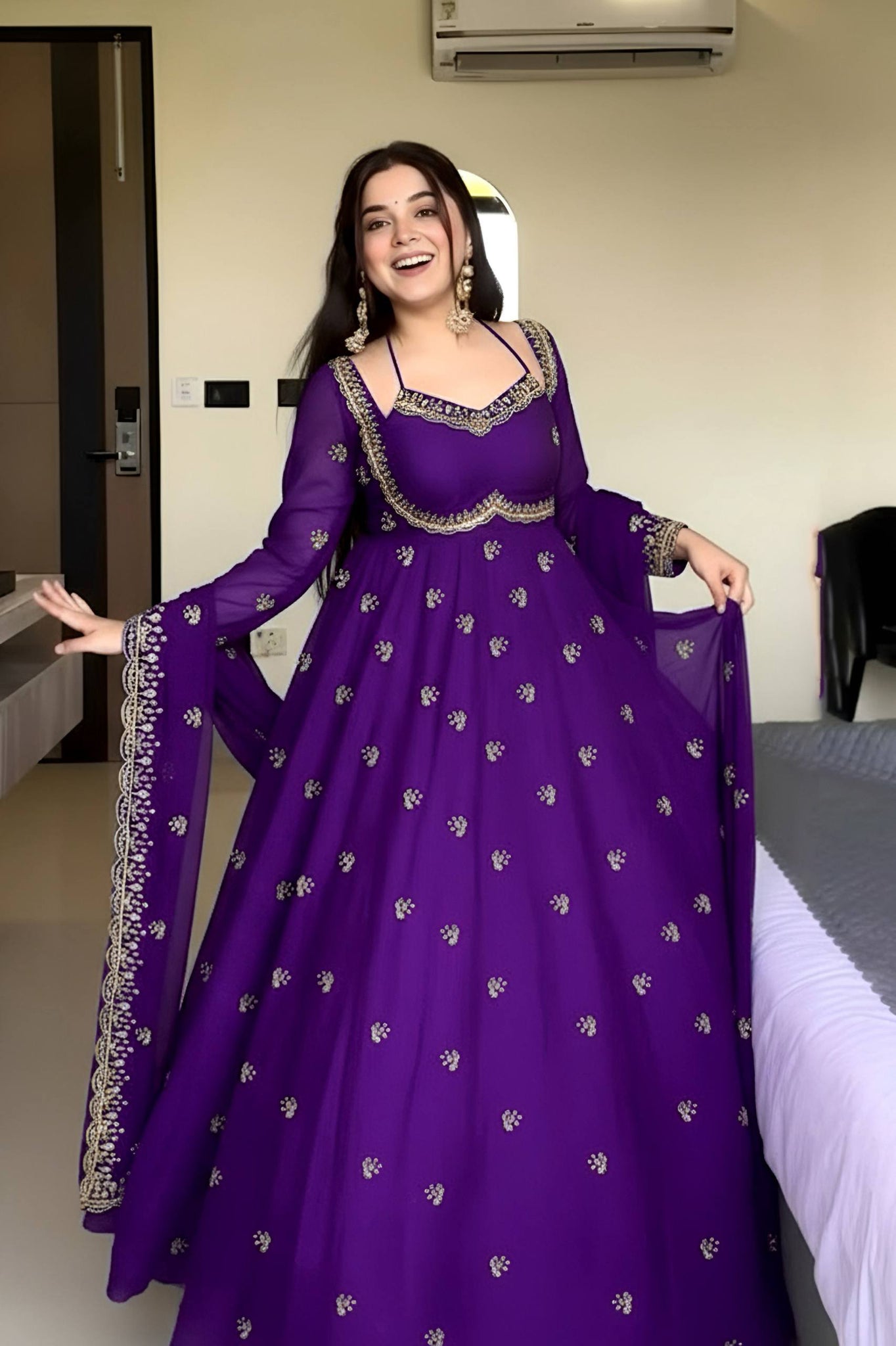 Latest Georgette Anarkali Salwar Suit