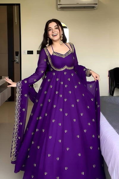 Latest Georgette Anarkali Salwar Suit