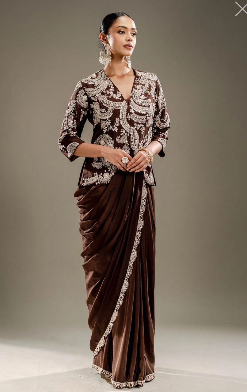 Latest Jacket saree ready to wear