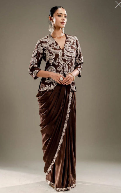 Latest Jacket saree ready to wear